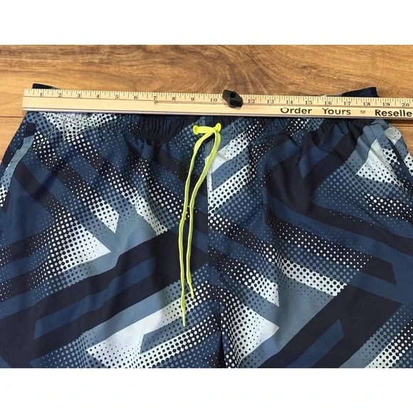 NIKE Swim Trunks Mens 2X Mesh Liner Pockets Elastic Pull On Blue Athletic Shorts - Picture 4 of 5